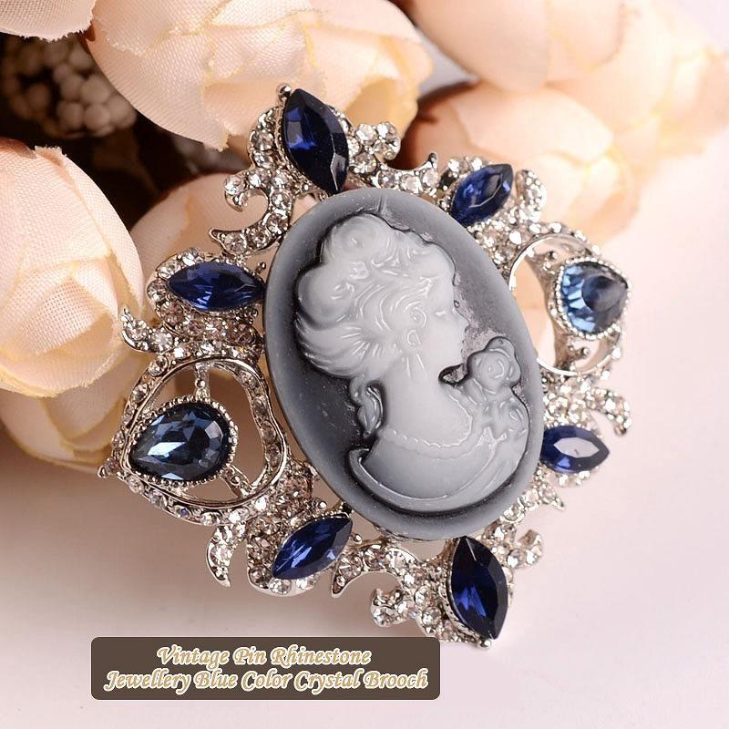 ほぼ未使用 ブルームーンストーン ブローチ172A ブルームーンストーン