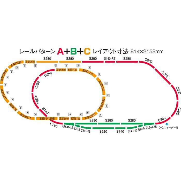 Nゲージ マイプラン DX-PC F レールパターンA+B+C 鉄道模型 線路 TOMIX