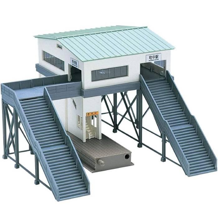 Nゲージ ニュー橋上駅舎 鉄道模型 ジオラマ ストラクチャー 駅舎