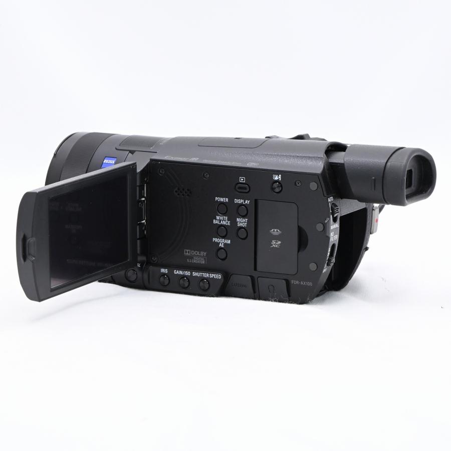 ソニー SONY FDR-AX100 4K 光学12倍 ブラック Handycam : フラッグ
