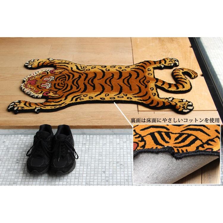 予約/Sサイズ Tibetan Tiger Rug チベタンタイガーラグS W60×D100