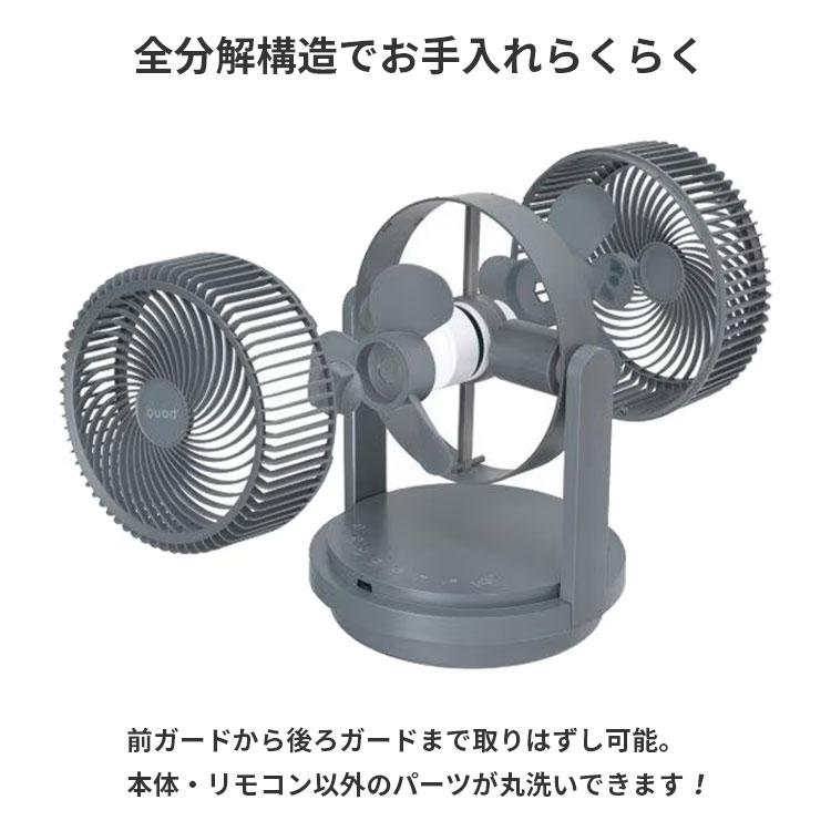 QUADS（クワッズ） ツインブレード パワフル3D DCサーキュレーター