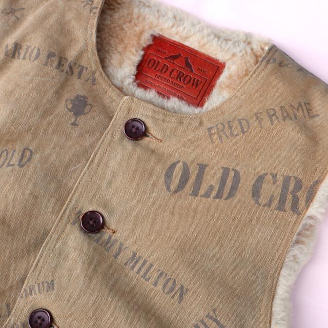 OLD CROW(GLAD HAND) CROW (オールドクロウ) ボア ベスト THE
