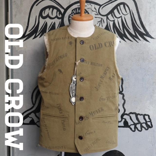 OLD CROW(GLAD HAND) CROW (オールドクロウ) ボア ベスト THE