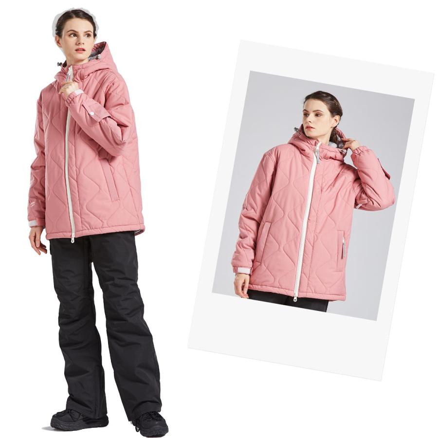 スノーボードウェア スキーウェア レディース 上下セット キルト