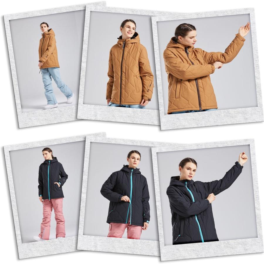 スノーボードウェア スキーウェア レディース 上下セット キルト