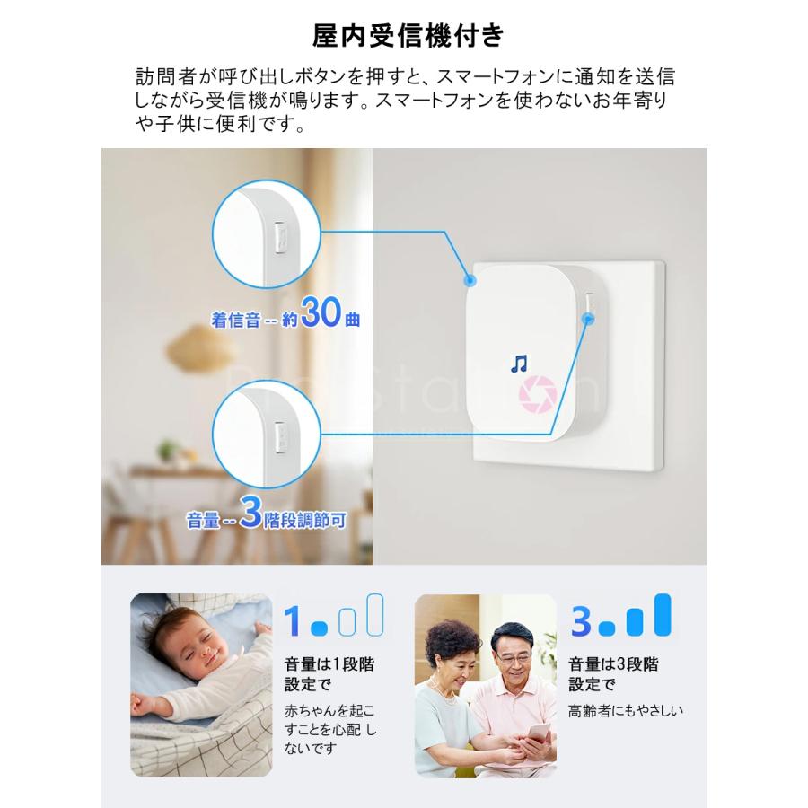 VSTARCAM スマートドアカメラ Doorbell (Battery Type) ビデオドアベル