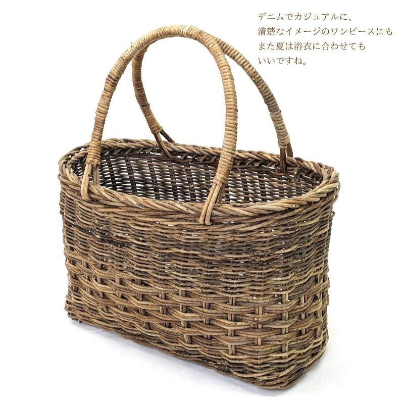 あけび かごバッグ 国産 カゴ アケビ 蔓 つる 奥会津三島 一点モノ