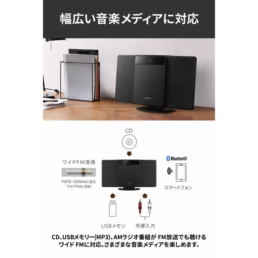 ケンウッド KENWOOD コンパクトHiFiシステム CDコンポ LCA-10-W