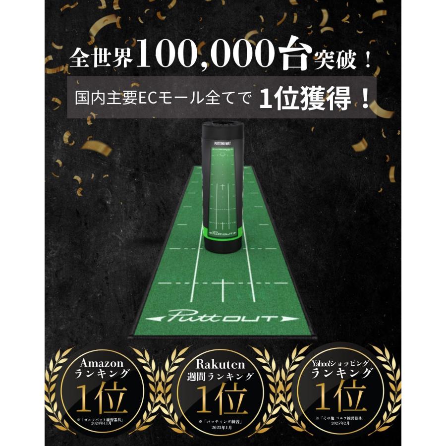 PuttOUT（パットアウト） パターマット グリーン グレー スリム 2m 3m