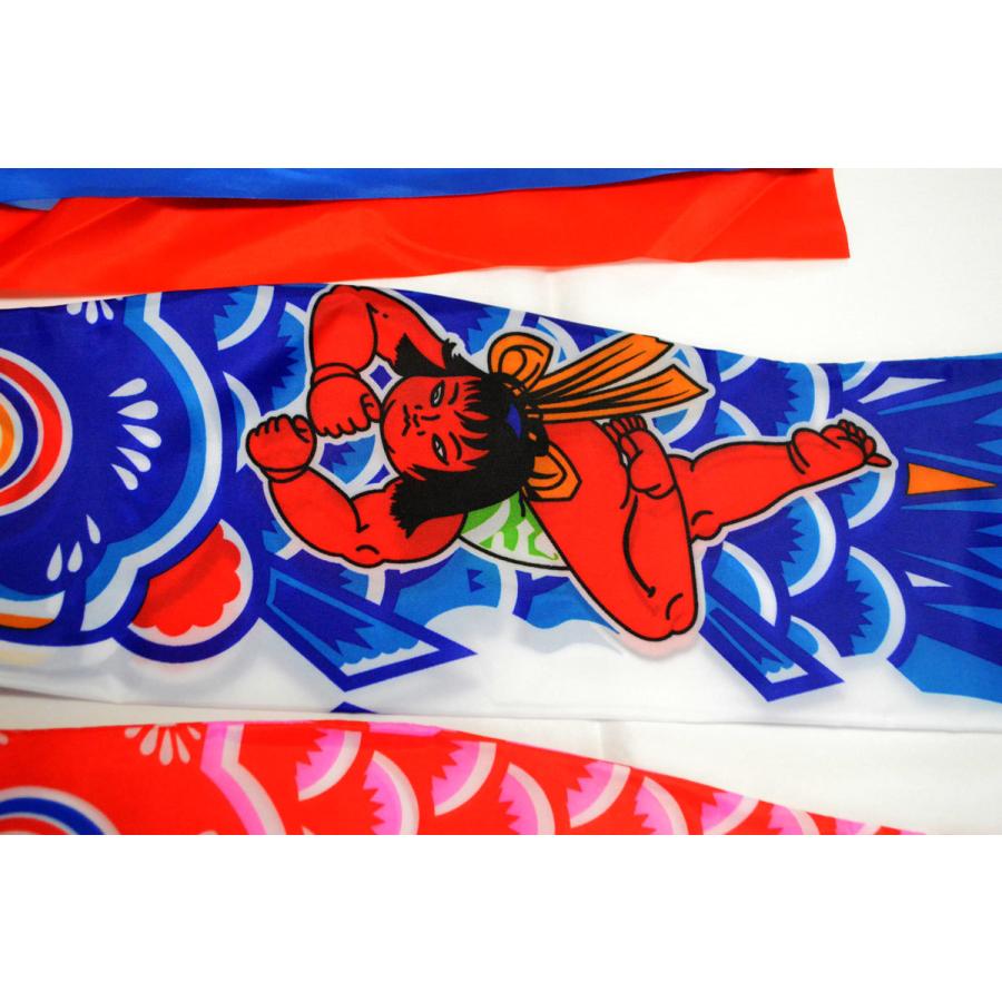 ミニ鯉のぼり【北寿】50cm金太郎付きミニ鯉セット ※赤矢車・グリーン