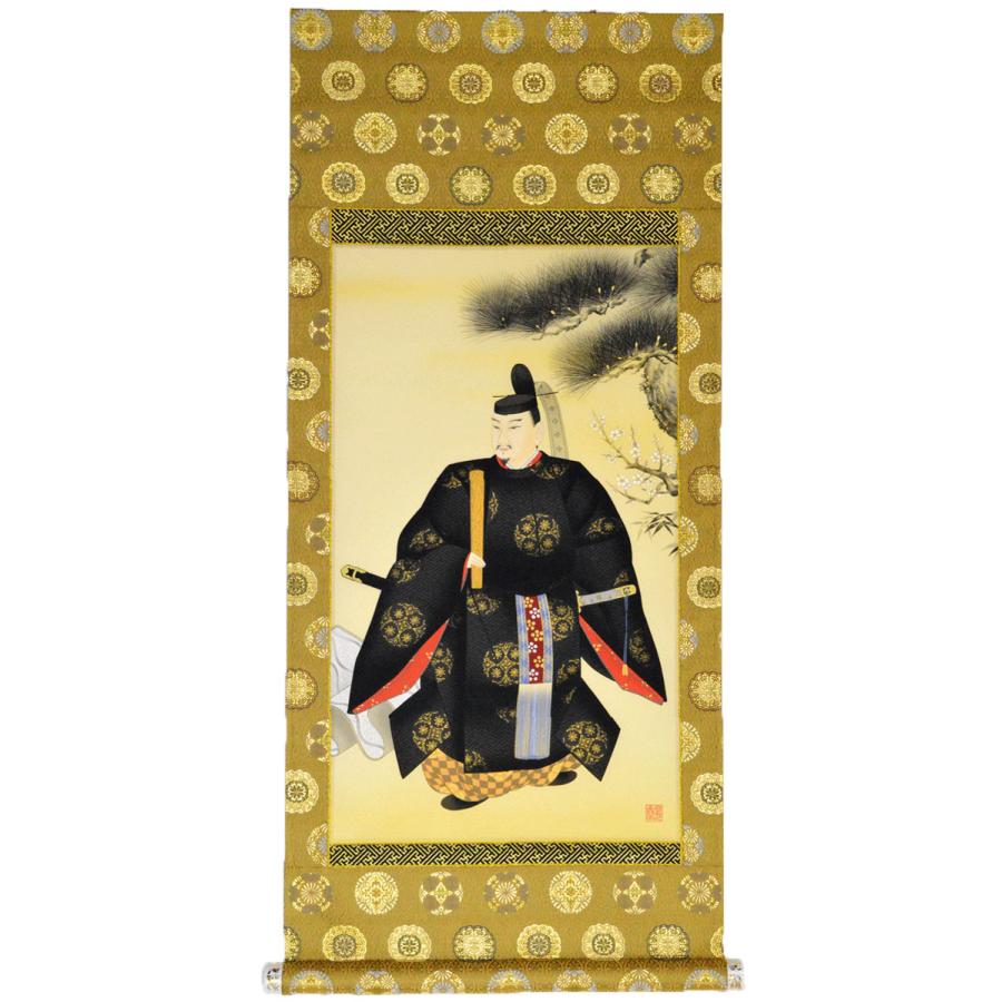 天神様】ミニ掛け軸 尺巾アンドン『菅原道真公』西垣 晃堂（にしがき