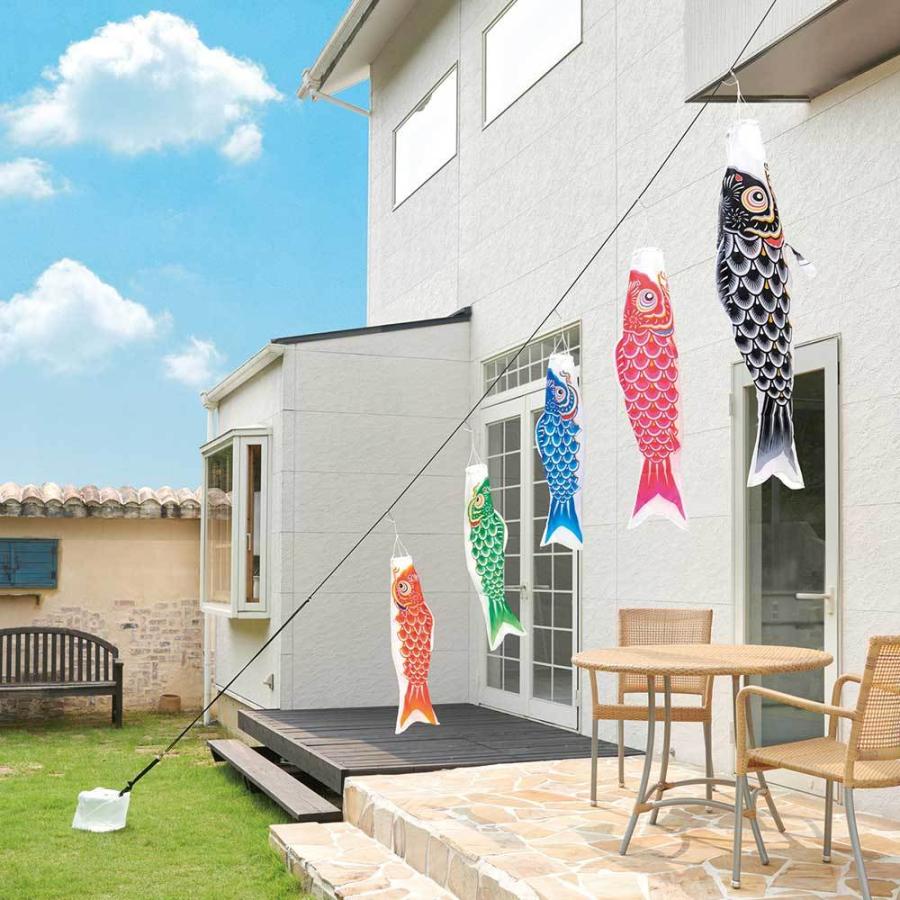 こいのぼり 庭園用 鯉のぼり easyおてがるset かなめ 1.5m セット 8m