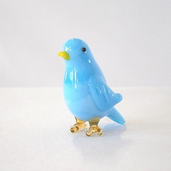 ガラス細工 鳥 インテリア雑貨 ミニチュア 置物【カナリア】 : ガラス