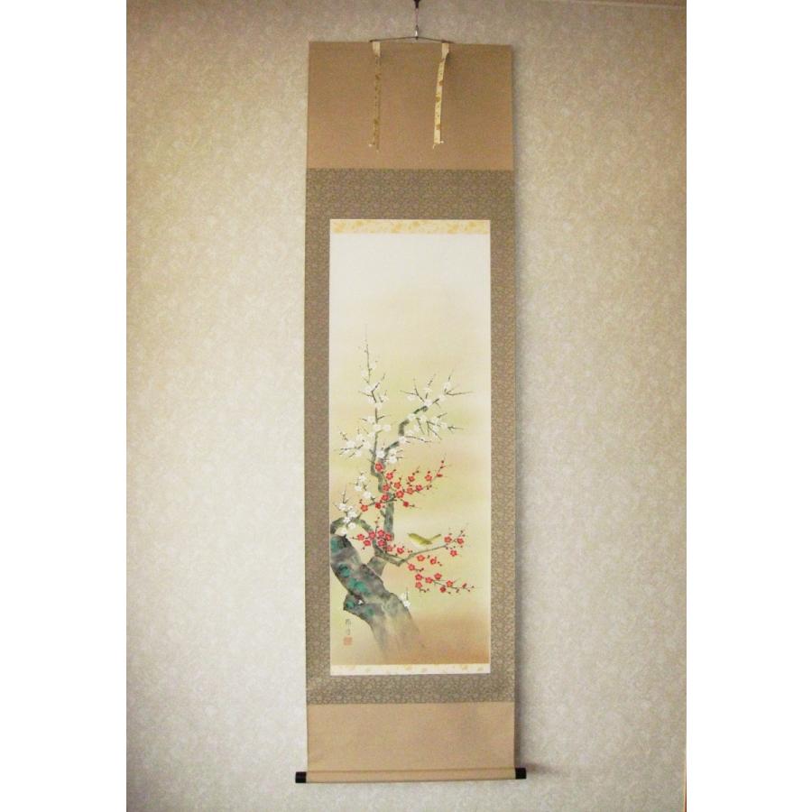掛け軸 掛軸 梅に鶯 林 昂月 (真作・新品) : 掛け軸の専門店 香遊