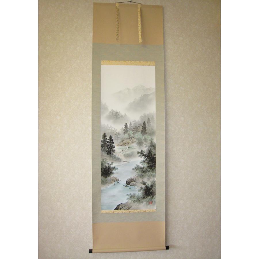 掛け軸 掛軸 彩色山水 太田瑛弥 (特殊工芸作品・新品) : 掛け軸の専門