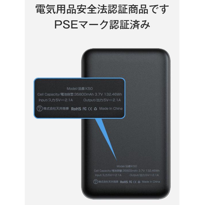 TAKUYO 「クーポンで4608円」空調作業服 35800mAh モバイルバッテリー