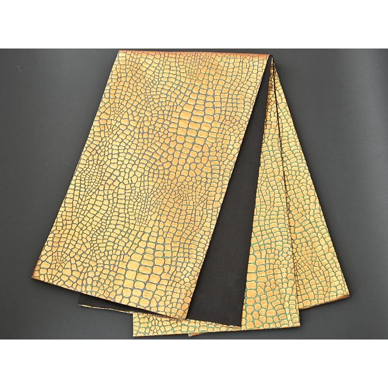 お仕立て上がり 振袖用 クロコ風 型押し柄 袋帯 日本製 全3色 hp-299