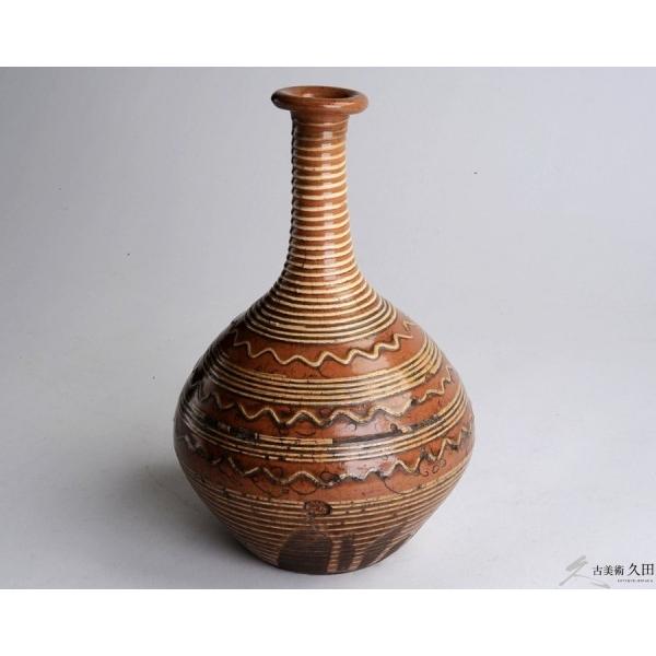 古丹波 えへん徳利 イッチン 筒描 酒器古民芸 花瓶 花器 : 古美術久田