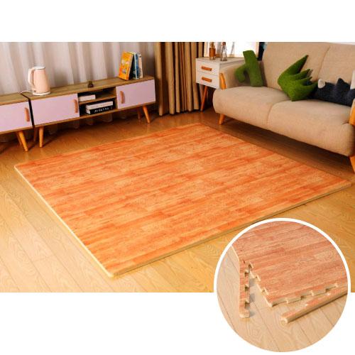 かるかるジョイントマット90 4枚組 プレイマット リバーシブル 木目調