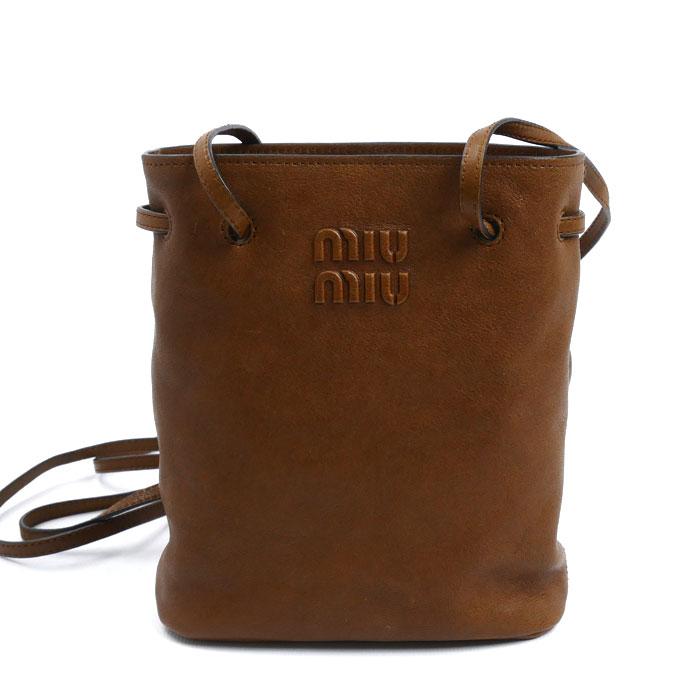 miu miu（ミュウミュウ） ナッパレザー ミニバッグ ショルダーバッグ