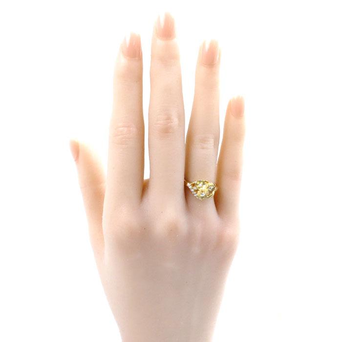 セイコージュエリー K18YG イエローゴールド フラワー リング・指輪