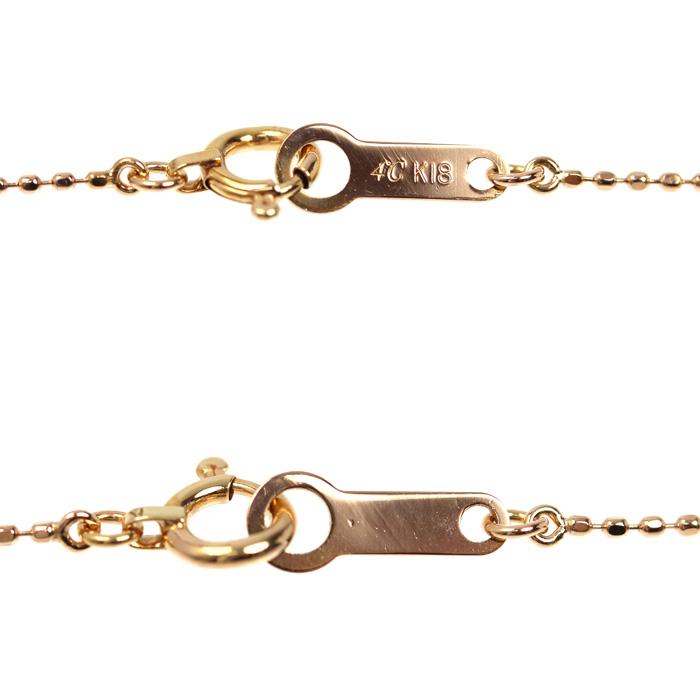 4℃ ヨンドシー K18PG ピンクゴールド クロス ネックレス ダイヤモンド