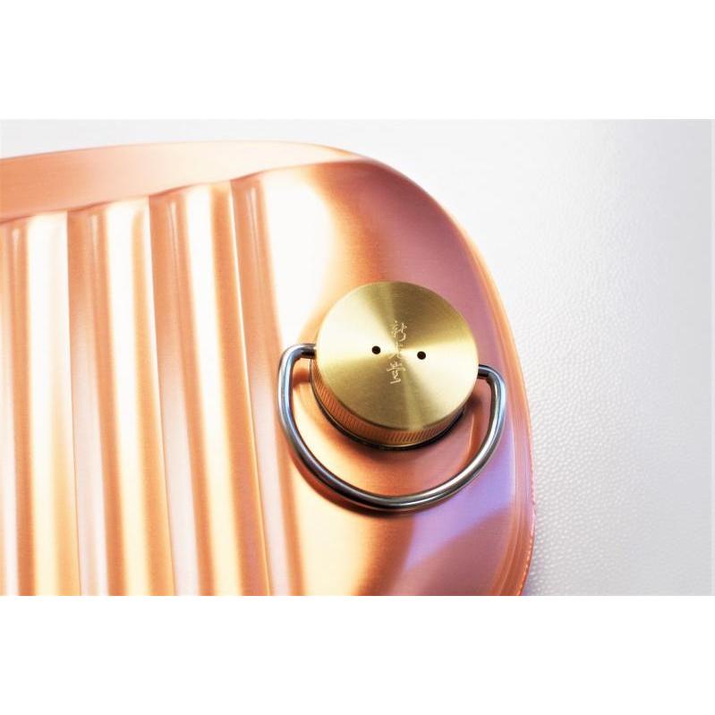 湯たんぽ 小 純銅製 新光金属 新光堂 銅 小判型 湯タンポ ゆたんぽ