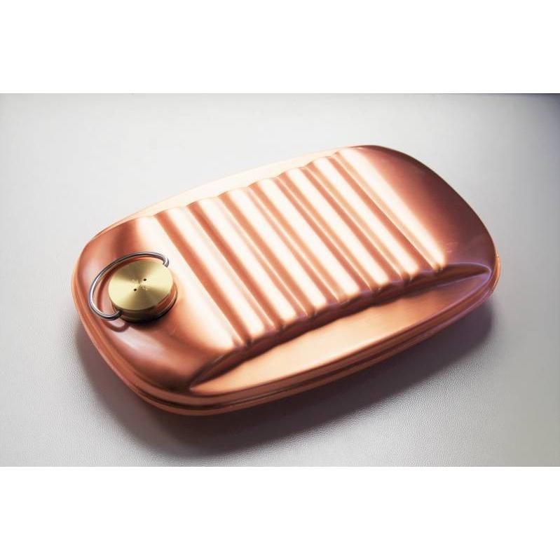 湯たんぽ 大 純銅製 燕市 新光金属 新光堂 小判型 大きいサイズ 湯