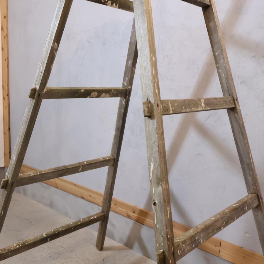 ヴィンテージ ウッドラダー はしご 梯子 アンティーク 脚立