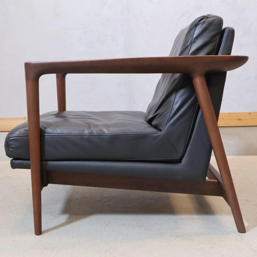 ACTUS アクタス HORSE SHOE ホースシュー マホガニー材 レザー アーム