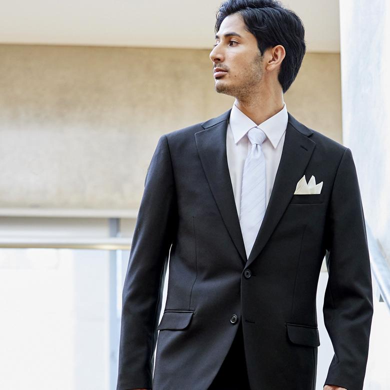 メンズスーツKOKUBO 礼装ネクタイ シルク100％ フォーマル 白 黒