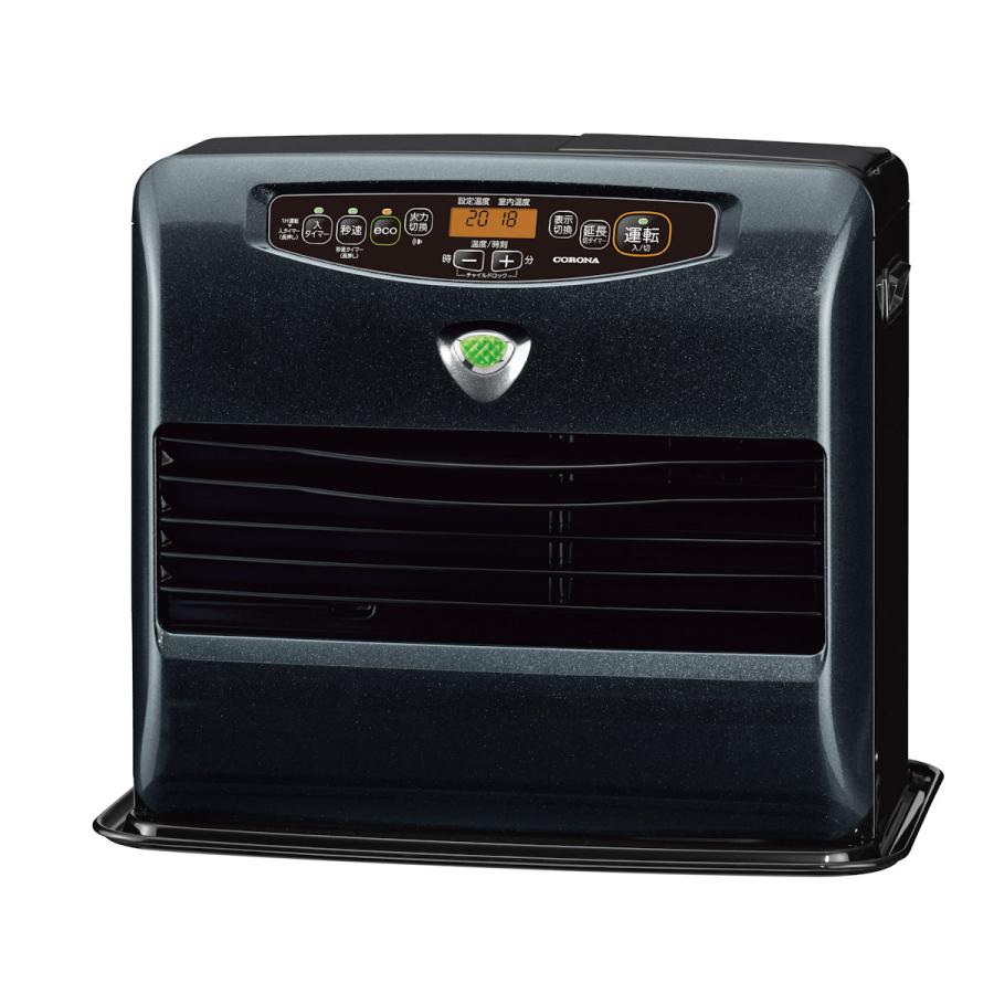 コロナ 石油ファンヒーター 木造12畳 パールブラック KCF