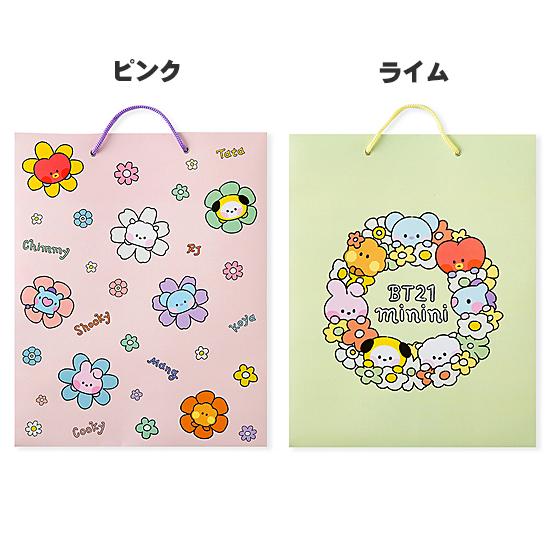 BT21 minini ショッピング バッグ L 紙袋 BTS 防弾少年団 ミニニ 公式