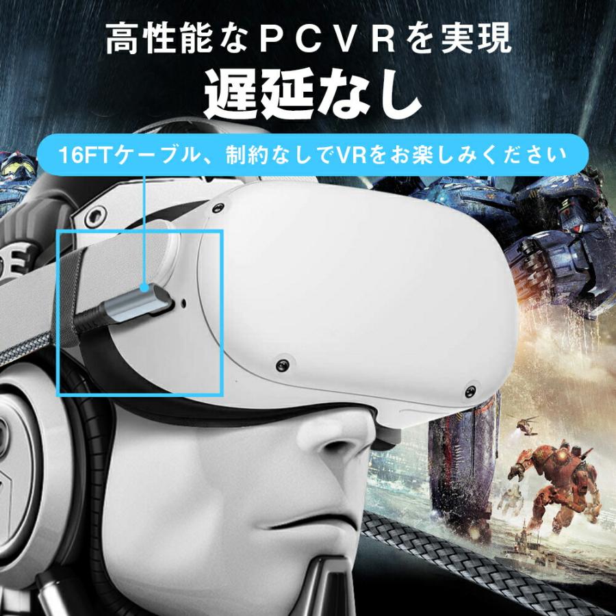 RoiCiel USB-C to LINKケーブル VRヘッドセットおよびゲームPC用の高速