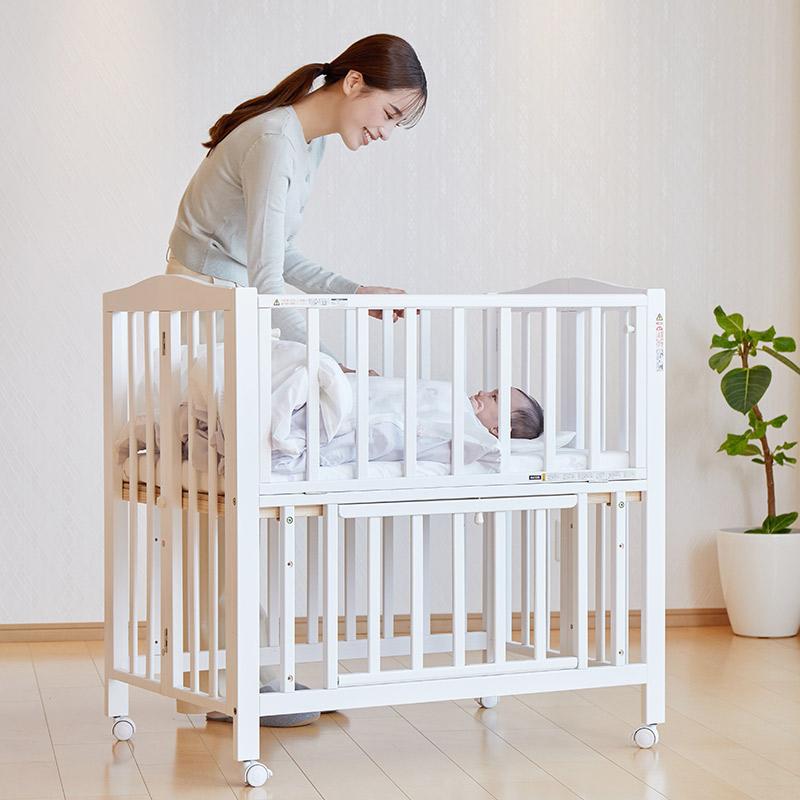 カトージ（KATOJI） ベビーベッド 折りたたみ ベッド ミニ ホワイト