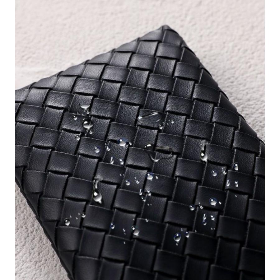 メガネケース 眼鏡ケース メガネ入れ レザー調 編み込み風 バネ口式