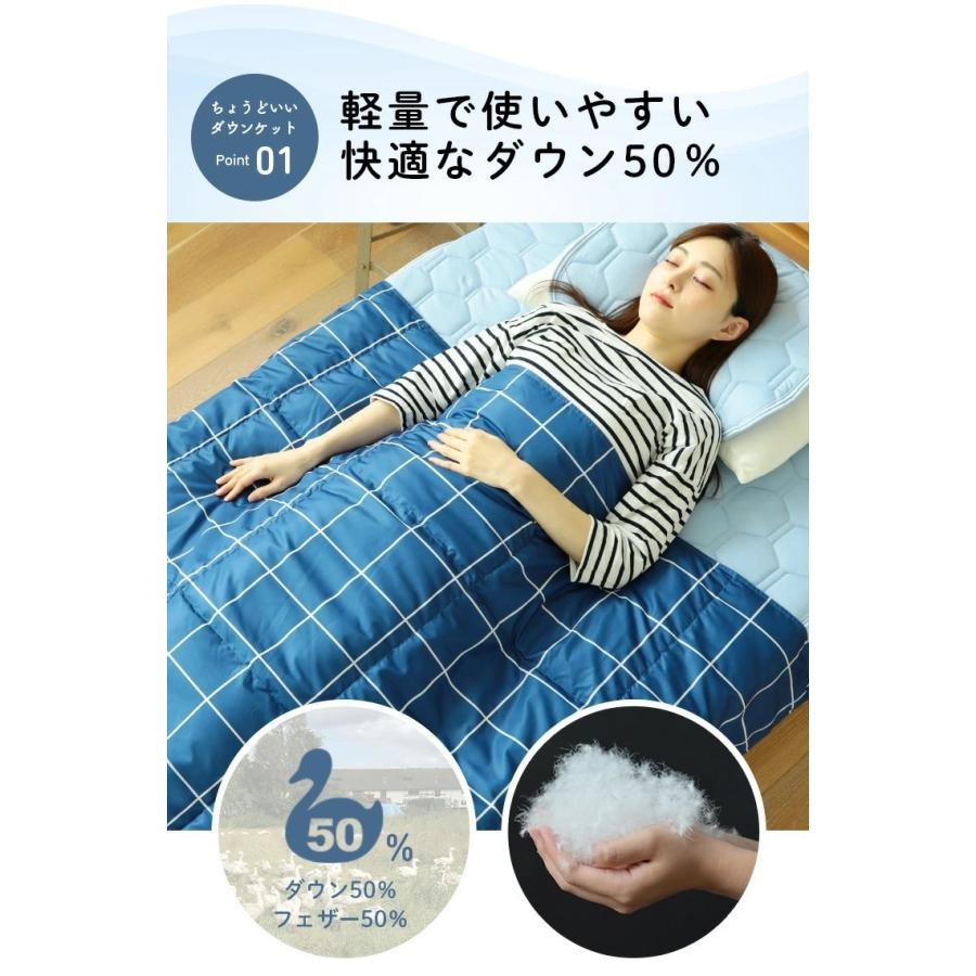 ダウンケット 肌掛け布団 ハーフサイズ 洗えるダウンケット ダウン50