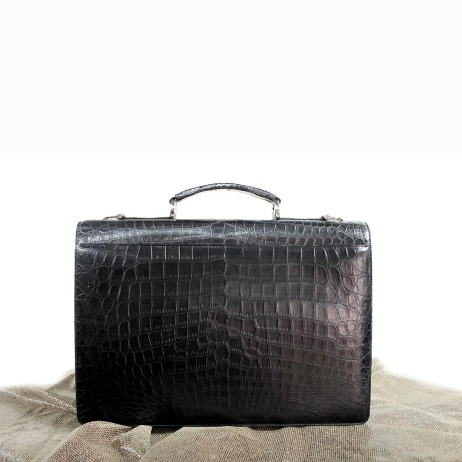 高級 クロコダイル ビジネスバッグ ブリーフケース メンズ マット加工