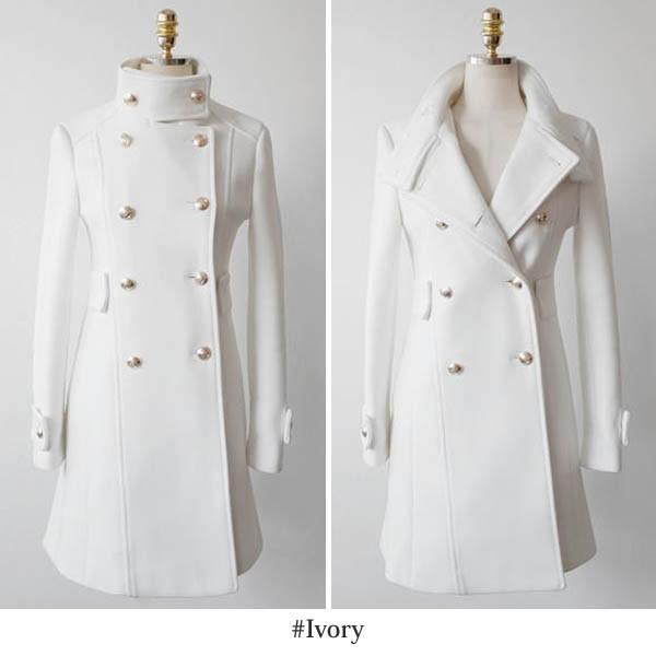 コート レディース アウター ロングコート Pコート ミディアム