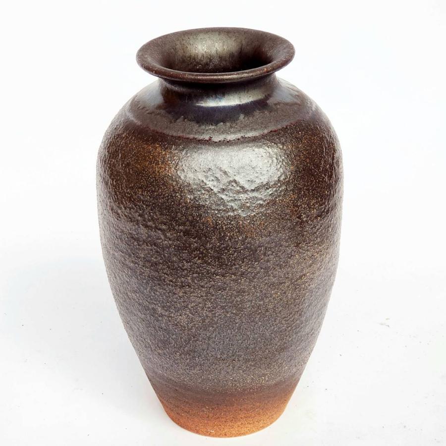 焼締壺型花瓶 13号 （信楽焼・花瓶・花入れ・花器・壺・壷・水盤・B004