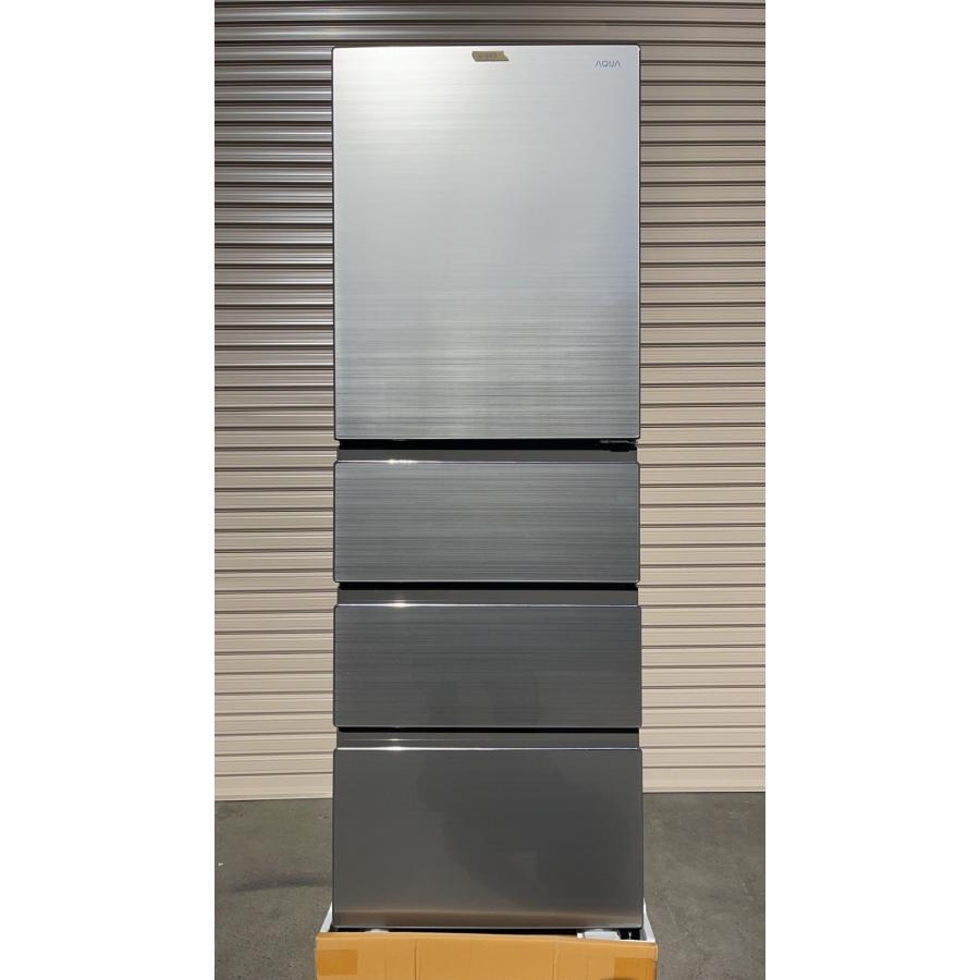 AQUA（アクア） 冷蔵庫 430L ガラス4ドア 右開き ファミリー AQR