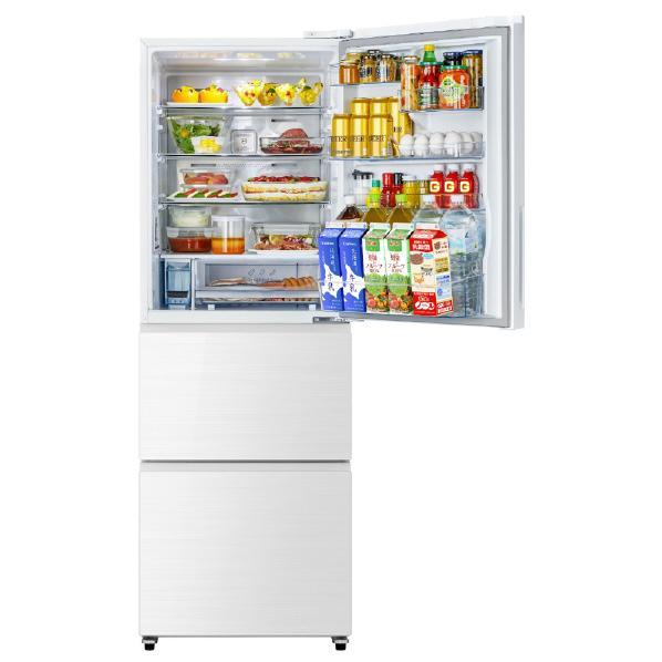 ハイセンス（HISENSE） 爆買 冷蔵庫 358L 3枚ドア ガラスドア 右開き