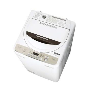 SHARP（シャープ） ES-GE6D-T 6kg 全自動洗濯機 ブラウン系 : 家電の