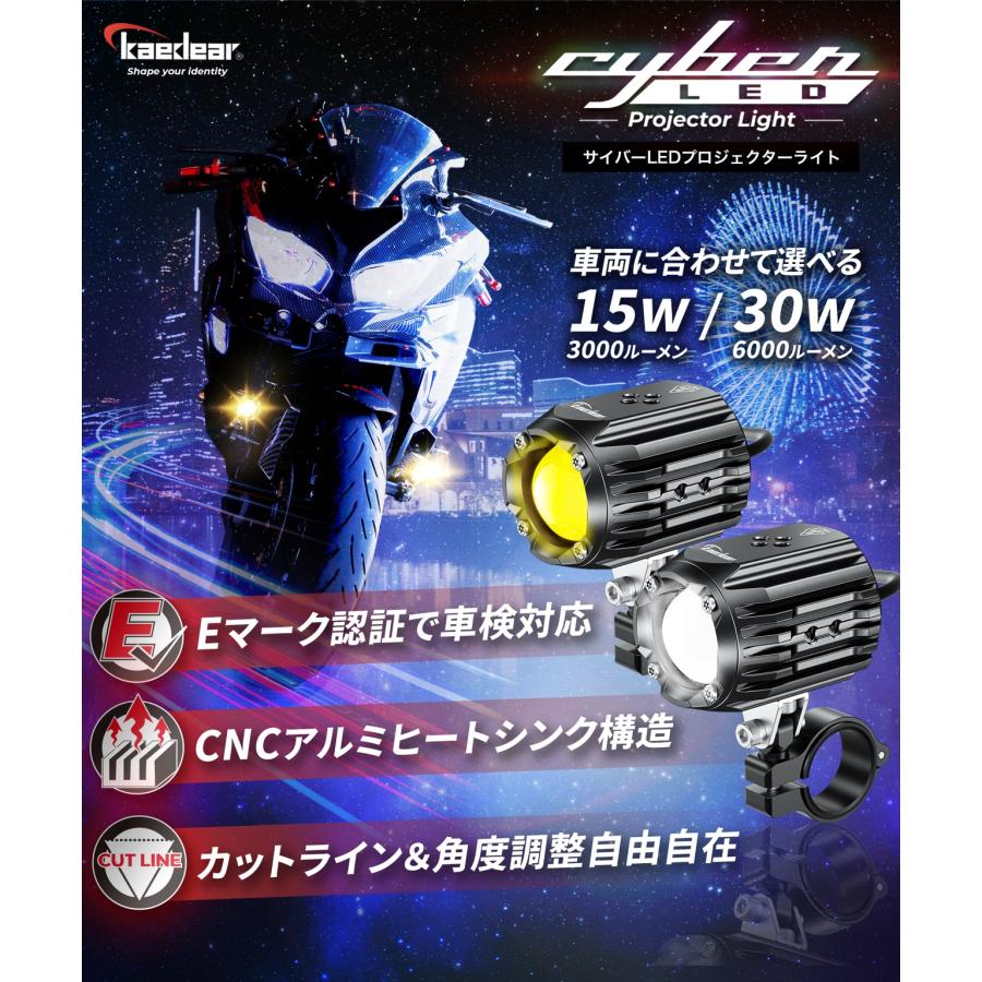 Kaedear（カエディア） 【 爆光フォグ 】 バイク フォグランプ LED