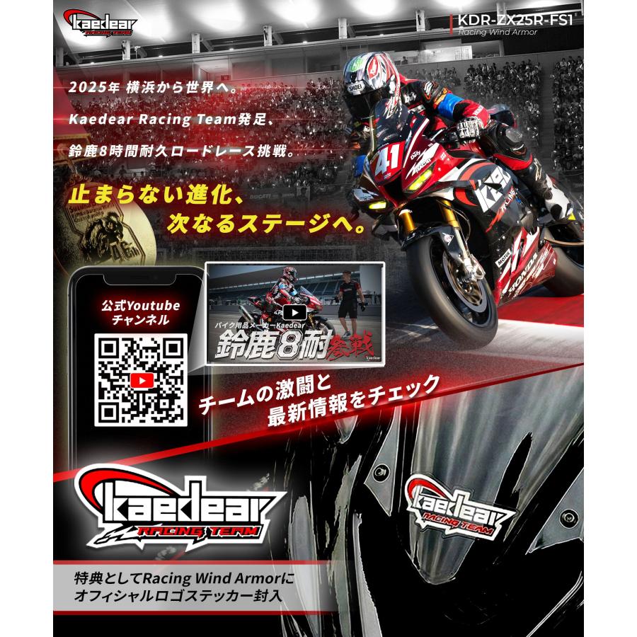 Kaedear（カエディア） ZX-25R ZX-4R スクリーン レーシング ウィンド