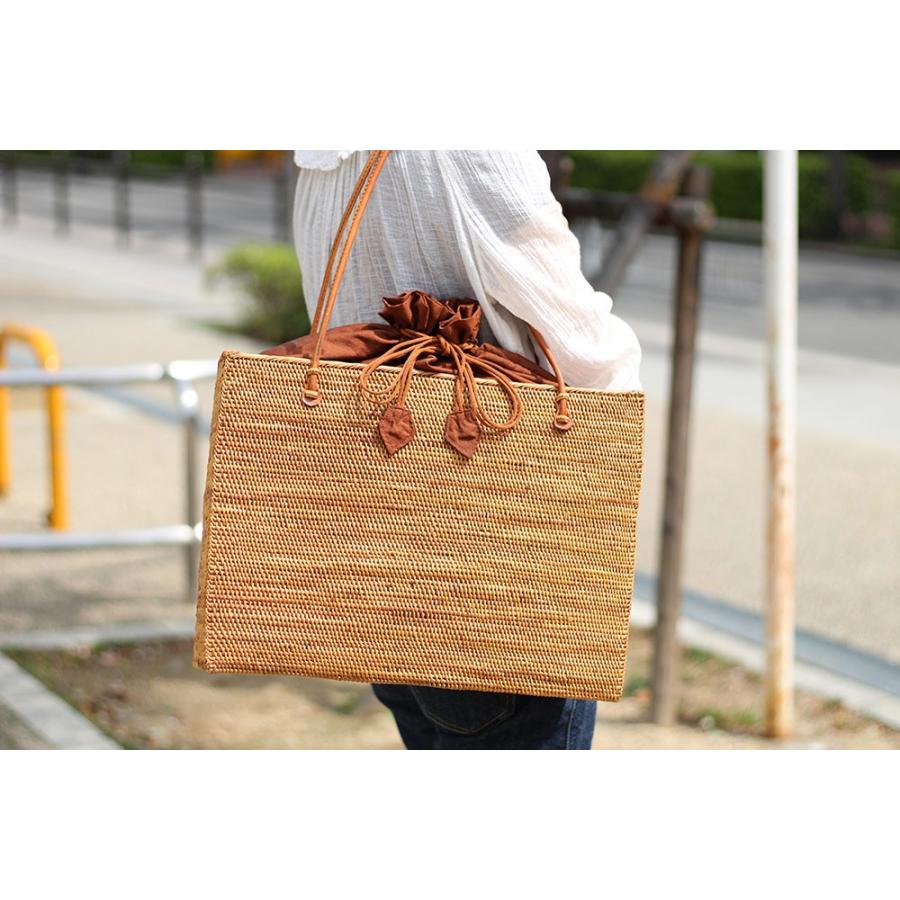 アタバッグ 大きめ カゴバッグ バリ島 おしゃれ モダン ハンドバッグ