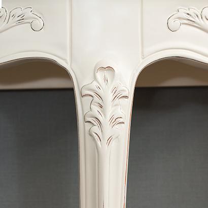 コンソール 猫脚 アンティーク ホワイト 木製 サイドテーブル 白