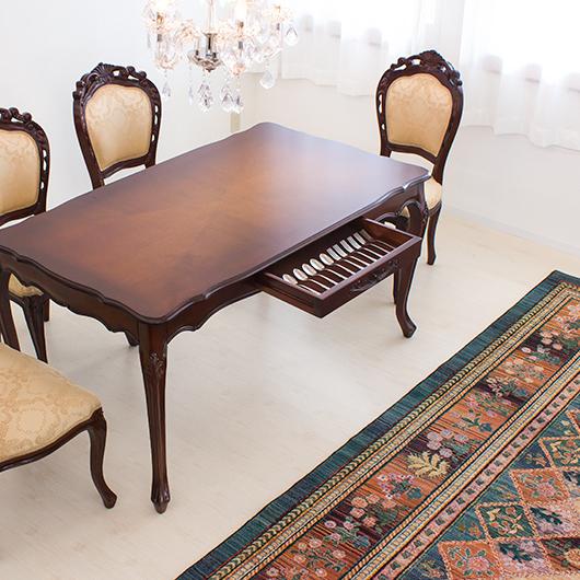 開梱設置 ダイニングテーブル 4人用 アンティーク 猫脚 クラシック