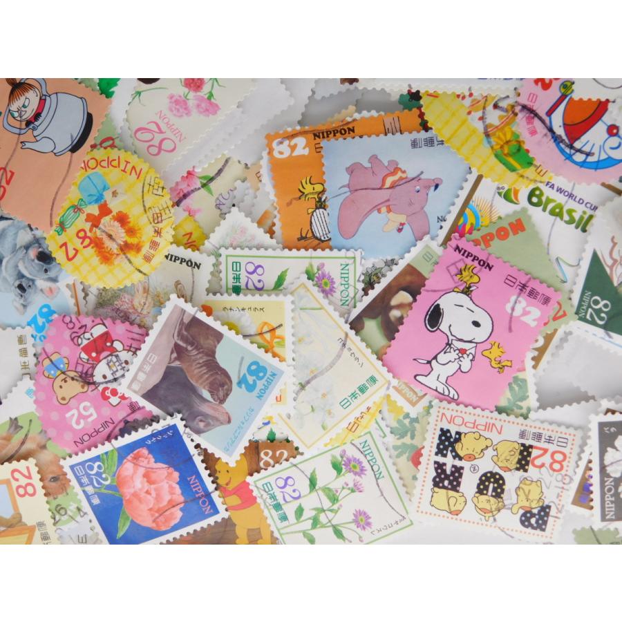 日本切手 使用済切手 最近もの 100枚 記念切手 コラージュ 紙もの